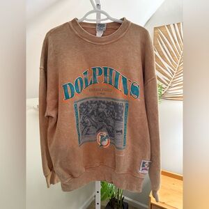Vintage Miami Dolphins NFL Sweater Adult 1993 USA Made‎ Nutmeg Mills